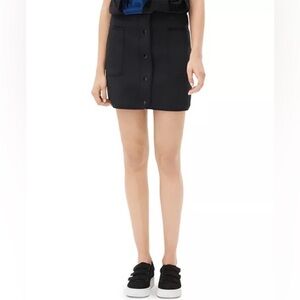 Sandro Paris Juliena Scuba Mini Skirt In Black Size Small